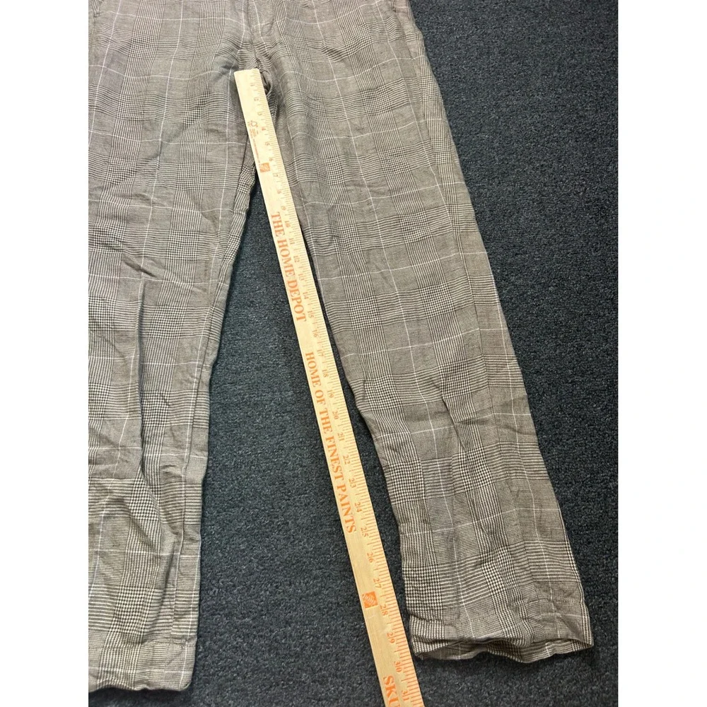Polo Golf Ralph‎ Lauren Linen Blend Pants Brown Glen Plaid Mens 34x32 Tailored